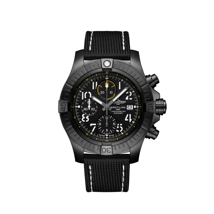 Breitling AVENGER CRONOGRAGE 45 NOTTE MISSIONE TITANIUM BLACO COATO DLC V13317101B1X1