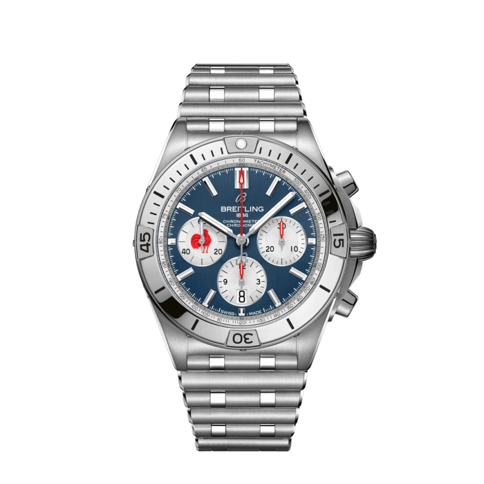 Breitling Chronomat B01 42 Six Nations France in acciaio inossidabile blu AB0134A81C1A1