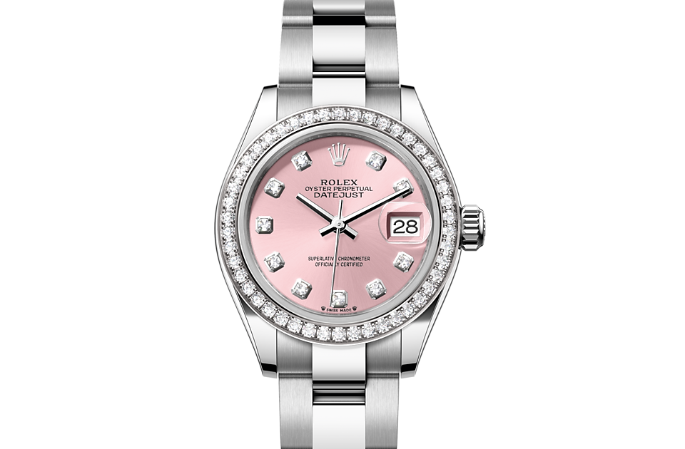 Rolex Lady-Datejust Oyster 28 mm Oystersteel White Gold and Diamonds M279384RBR-0004