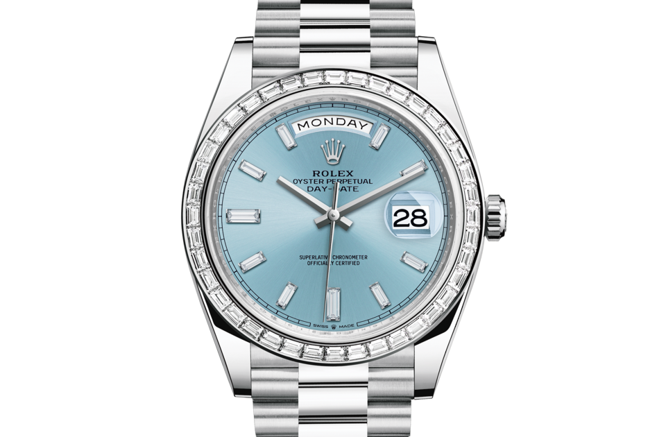 Rolex Day Date 40 Oyster 40 mm Platinum e diamanti M228396TBR-0002