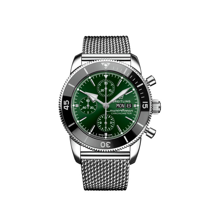 Breitling Superocean Heritage Chronograph 44 in acciaio inossidabile verde A13313121L1A1