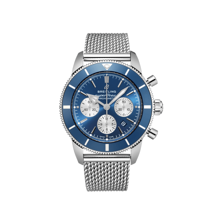 Breitling Superocean Heritage B01 Chronograph 44 in acciaio inossidabile blu AB0162161C1A1