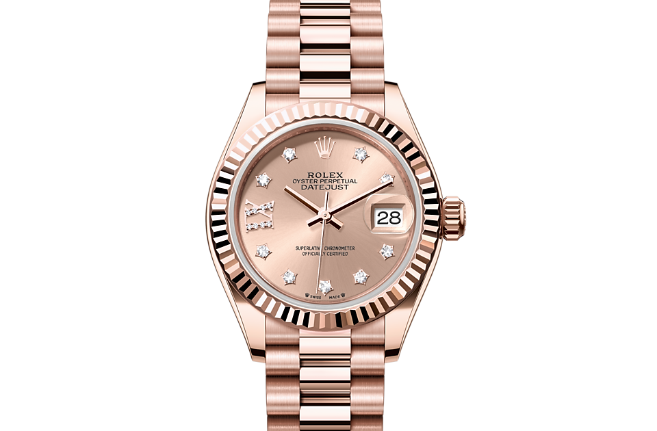 Rolex Lady-Datejust Oyster 28 mm Everose Gold M279175-0029