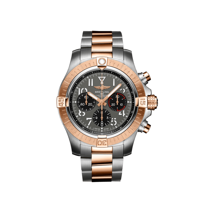 Breitling Avenger B01 Chronograph 45 in acciaio inossidabile& 18k antracite in oro rosso UB01821A1B1U1