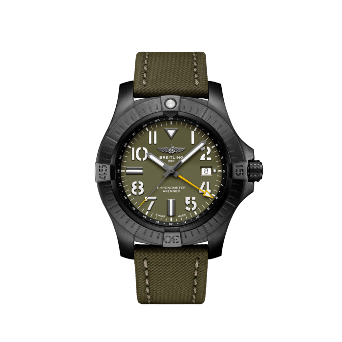 Breitling Avenger Automatic GMT 45 Night Mission Titanium Green V323952A1X1