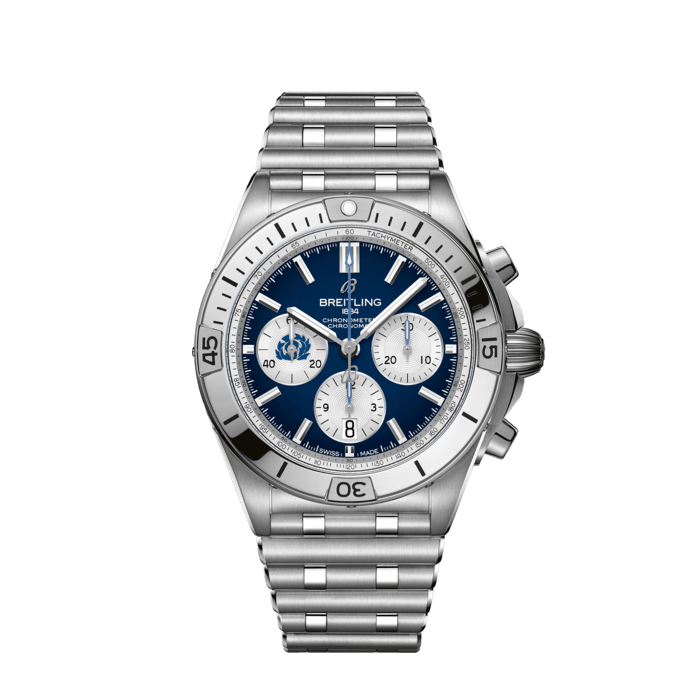 Breitling Chronomat B01 42 SIX NATIONI SCOTLAND BLUE IN ACCIAIO AUSCITA AB0134A51C1A1