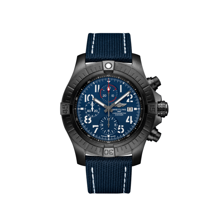 Breitling Super Avenger Chronograph 48 Night Mission DLC Titanio Blue V13375101C1x1