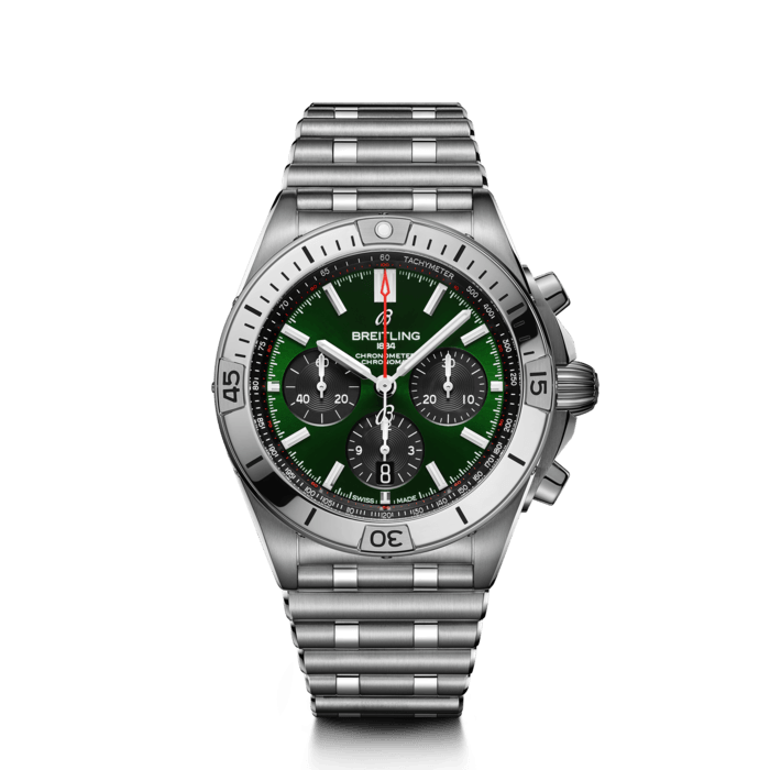 Breitling Chronomat B01 42 in acciaio inossidabile verde AB0134101L1A1