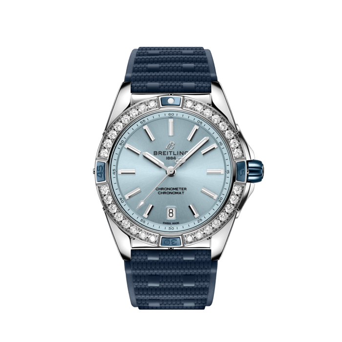 Breitling Super Chronomat Automatico 38 in acciaio inossidabile blu A17356531C1S1