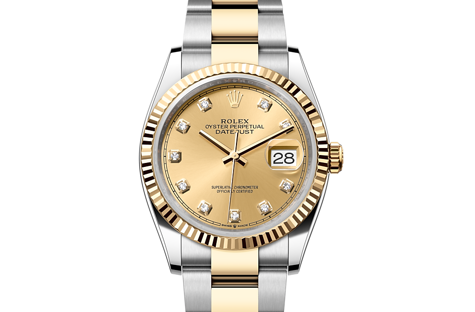 Rolex Datejust 36 Oyster 36 mm Oystersteel e Gold Gold M126233-0018