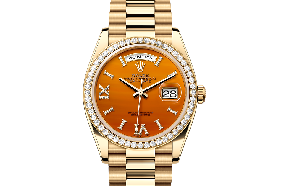 Rolex Day-Date 36 Oyster 36 mm Gollo giallo e diamanti M128348RBR-0049