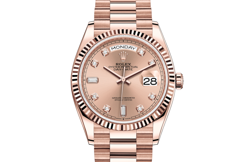 Rolex Day Date 36 Oyster 36 mm Everose Gold M128235-0009