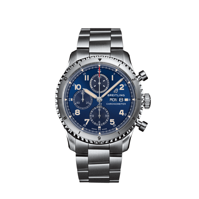 Breitling Aviator 8 Cronografo 43 in acciaio inossidabile blu A13316101C1A1