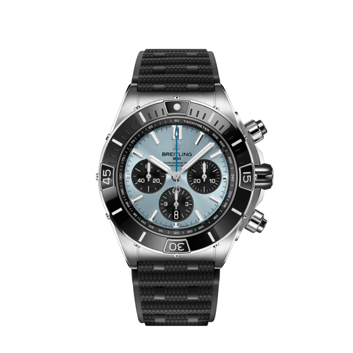 Breitling Super Chronomat B01 44 in acciaio inossidabile& Platinum Ice Blue PB0136251C1S1