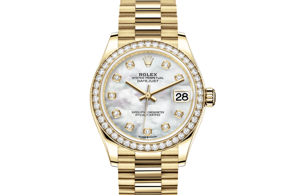 Rolex Datejust 31 Oyster 31 mm Gold giallo e diamanti M278288RBR-0006