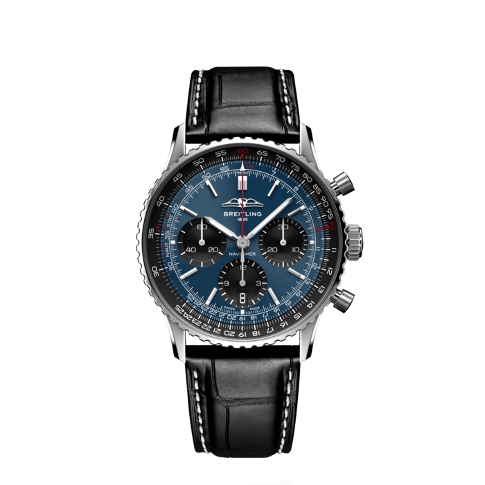 Breitling Navitimer B01 cronografo 41 in acciaio inossidabile blu AB0139241C1P1