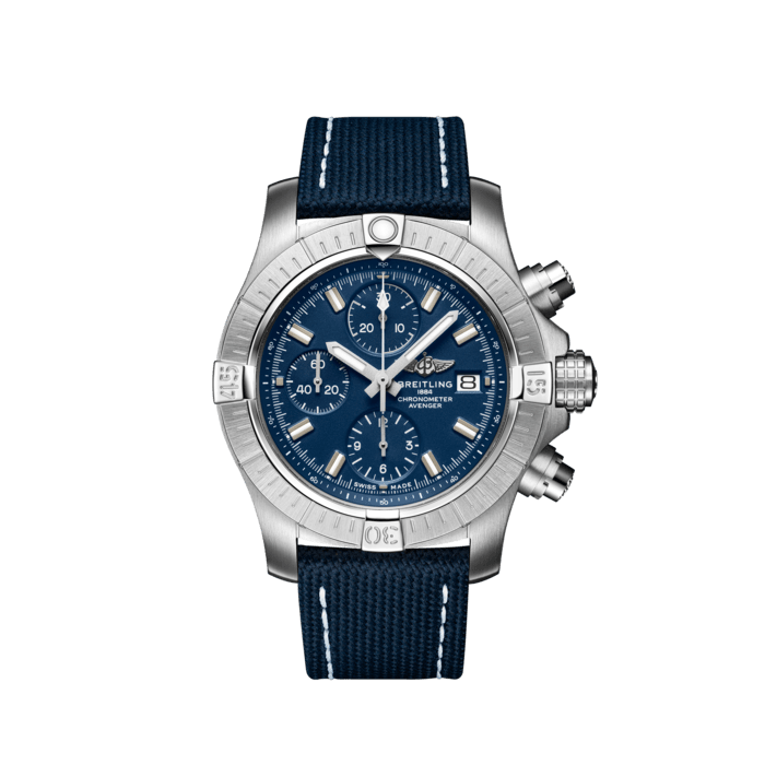 Breitling Avenger Chronograph 43 in acciaio inossidabile blu A13385101C1x1