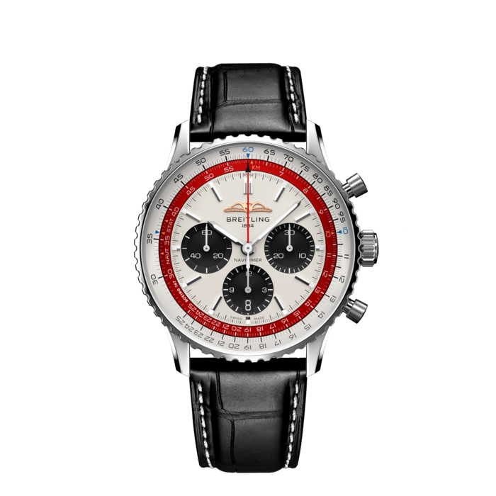 Breitling Navitimer B01 cronografo 43 Boeing 747 Crema in acciaio inossidabile AB01383B1G1P1