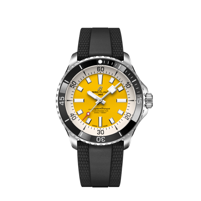 Breitling Superocean Automatico 42 in acciaio inossidabile giallo A17375211I1S1