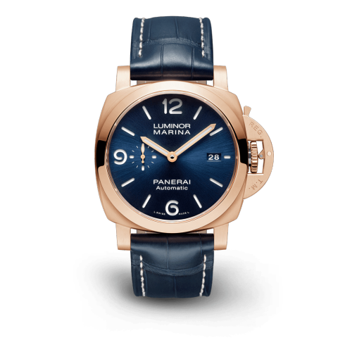 Panerai Luminor Marina Goldtech Sole Blu 44mm Pam 1112