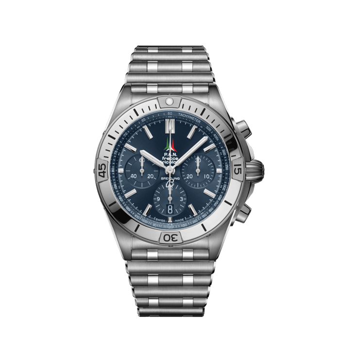 Breitling Chronomat B01 42 FRECCE TRICOLORI ACCIAIO INIDOLE AB01344A1C1A1