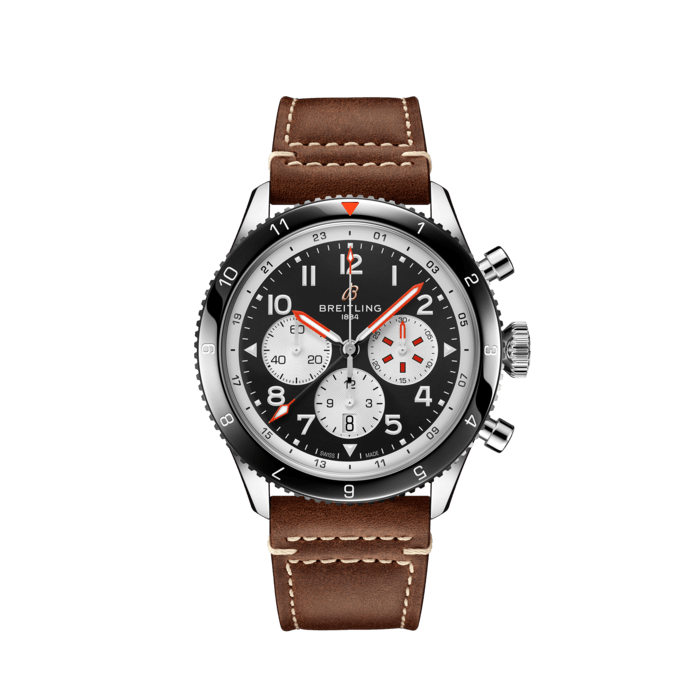 Breitling Super Avi B04 Chronograph GMT 46 Mosquito in acciaio inossidabile Nero YB04451A1B1X1