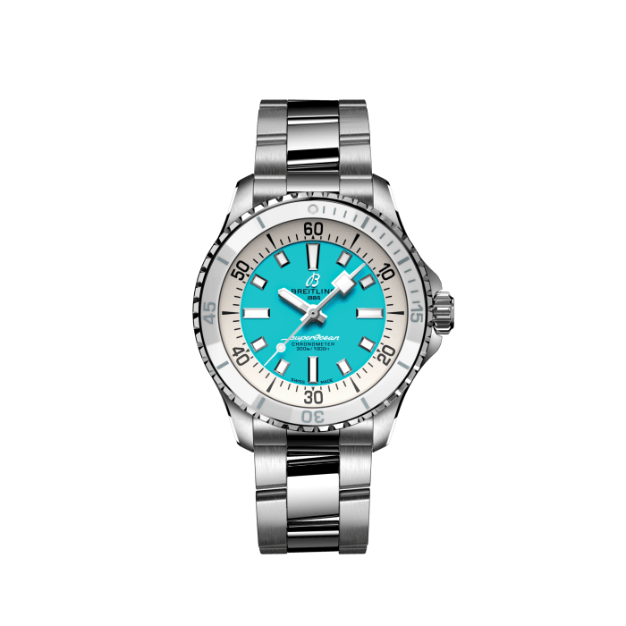 Breitling Superocean automatico 36 turchese in acciaio inossidabile A17377211C1A1