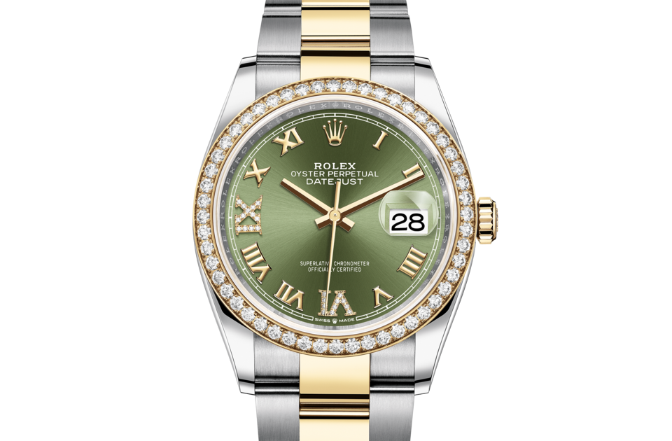 Rolex Datejust 36 Oyster 36 mm Oystersteel Giallo oro e diamanti M126283RBR-0012