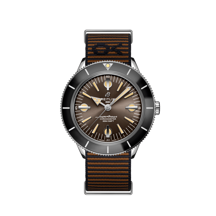 Breitling Superocean Heritage’ 57 marrone in acciaio inossidabile esterno A103703A1Q1W1