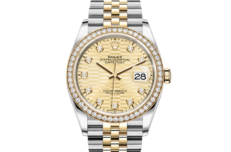 Rolex Datejust 36 Oyster 36 mm Oystersteel Giallo oro e diamanti M126283RBR-0031