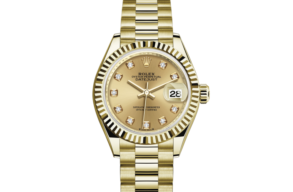 Rolex Lady-Datejust Oyster 28 mm Gollo giallo M279178-0017