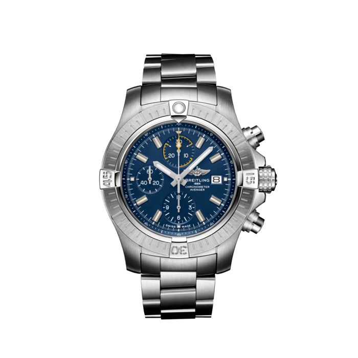 Breitling Avenger cronografo 45 in acciaio inossidabile blu A13317101C1A1