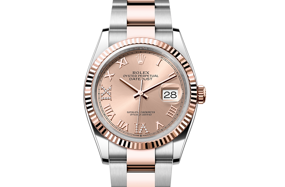 Rolex Datejust 36 Oyster 36 mm Oystersteel e Everose Gold M126231-0028