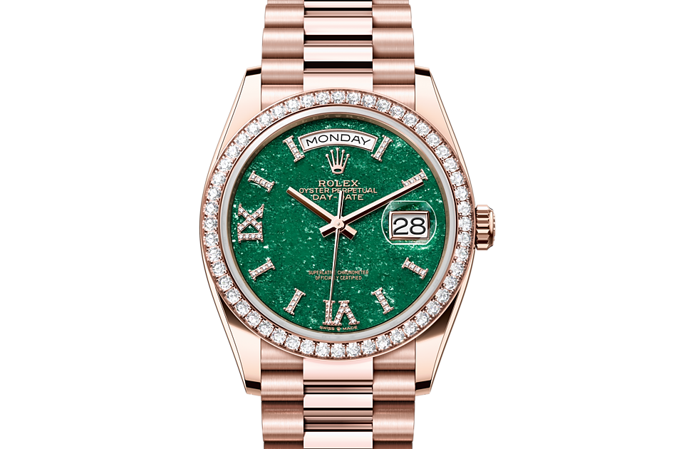 Rolex Day Date 36 Oyster 36 mm Everose Gold and Diamonds M128345RBR-0068