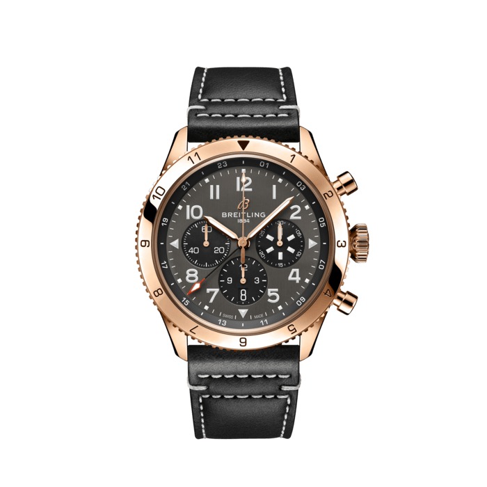 Breitling Super Avi B04 Chronograph GMT 46 P-51 Mustang 18K Oro rosso antracite RB04451A1B1X1