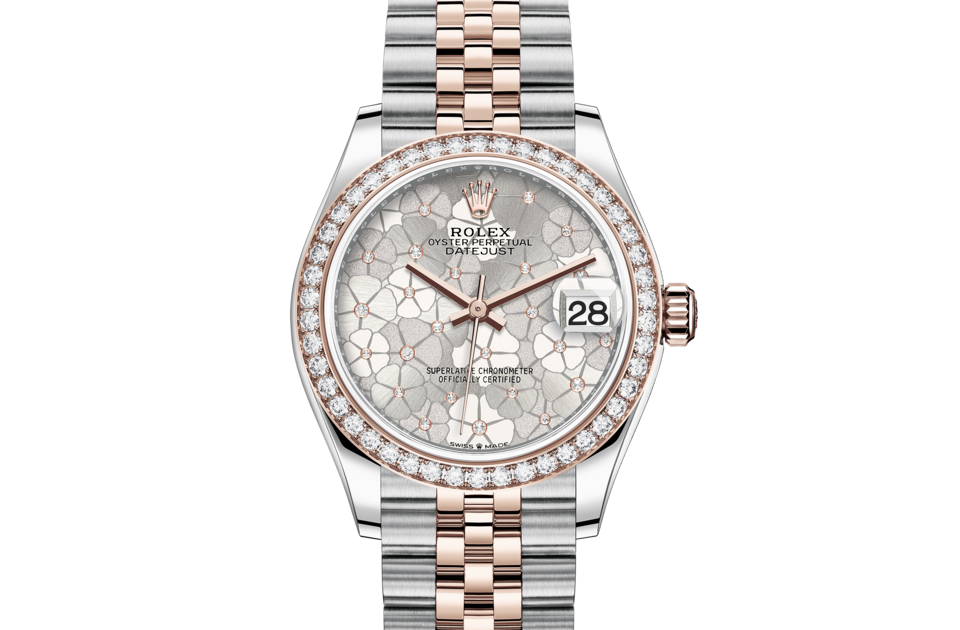 Rolex Datejust 31 Oyster 31 mm Oystersteel Everose Gold and Diamonds M278381RBR-0032