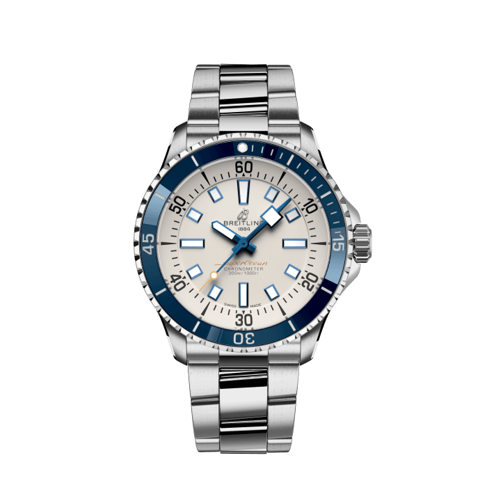 Crema Breitling Superocean Automatic 42 in acciaio inossidabile A17375E71G1A1