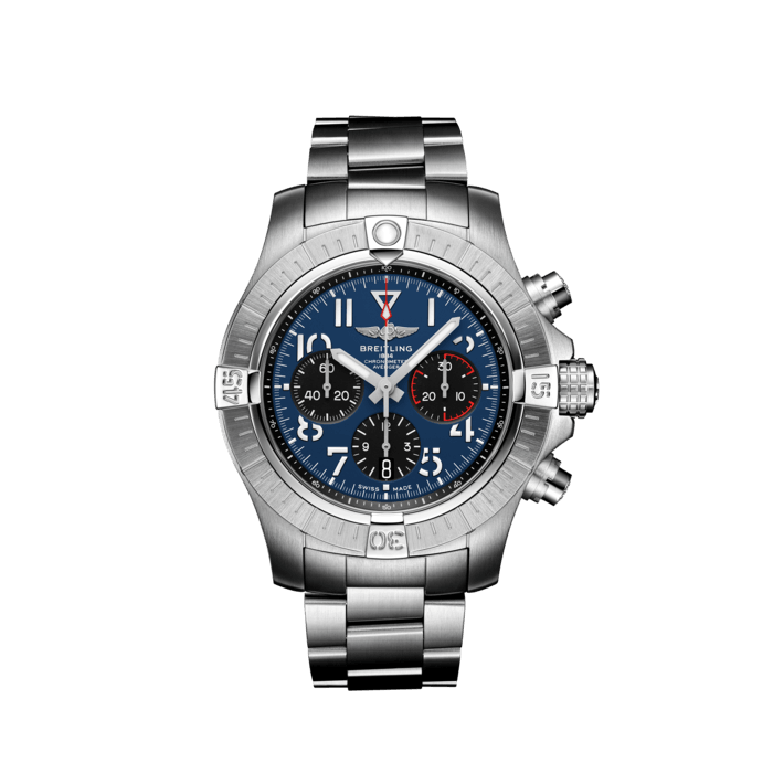 Breitling Avenger B01 Chronograph 45 in acciaio inossidabile blu AB01821A1C1A1