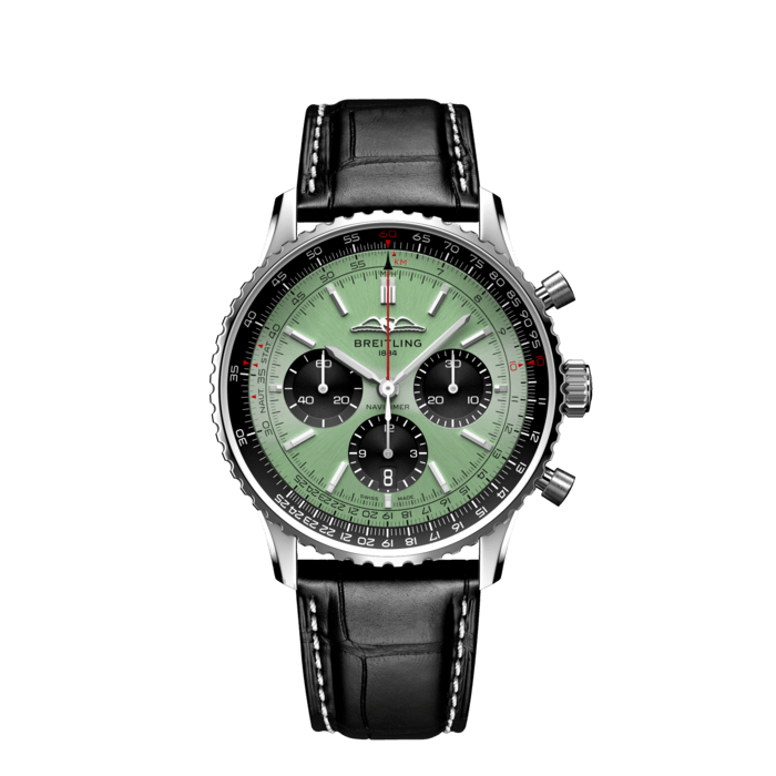 Breitling Navitimer B01 cronografo 43 in acciaio inossidabile menta verde AB0138241l1p1